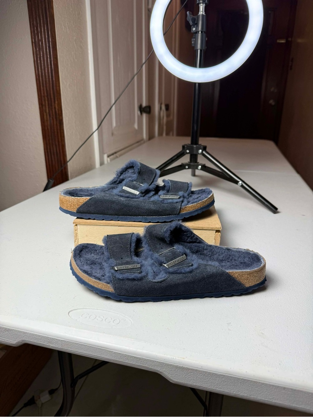 Arizona Shearling Suede Leather in Color
New Navy | BIRKENSTOCK Sz 41 / US 10